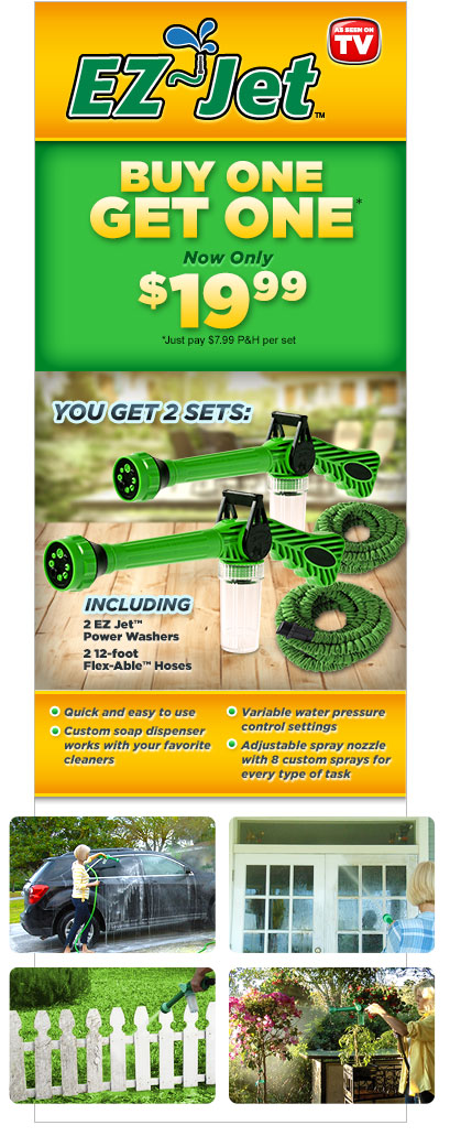 EZ-Jet™ Power Washer | INSTANTLY Turn Your Garden Hose Into A POWERFUL Pressure Washer!